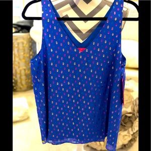 NWT, size Medium, Lilly Pulitzer, Florin Silk Tank.